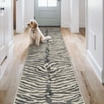 thumbnail image 2 of KUETH 2.5x10 Zebra Runner Rug Machine Washable, Kitchen Runner Rug for Floor and Hallway, Non Slip Flat Pile Area Rug with Rubber Backing for Entryway Bathroom Bedroom Laundry, 2 of 9