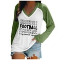 thumbnail image 1 of Chandails à Col Rond Légers Décontractés pour Femmes à Manches Longues, T-Shirt à Enfiler Imprimé Graphique de Football, Hauts Athlétiques pour Femmes, Coupe Ample, Chemises d'Été pour Femmes, Chemise d'Été pour Femmes, Chemise à Rayures pour Femmes, 1 of 4
