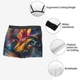 thumbnail image 3 of Sikiie Vibrant Rooster Painting Print Men's Boxer Briefs, Elastic Waistband Boxer Briefs Leggings-Medium, 3 of 5