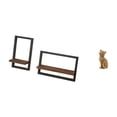 thumbnail image 1 of Estantes Flotantes Con Forma De Gato, Figuras De Madera Para Pared, Decoración Rústica Moderna, Juego De Estantes Coleccionables De Resina Para Cocina, Oficina, Comedor, Entrada, Estantería,, 1 of 8