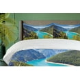 thumbnail image 4 of Ambesonne River Duvet Cover Sets, Piva Canyon Montenegro, 2-King, Forest Green Sky Blue, 4 of 7