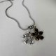 thumbnail image 4 of Sturdy and Comfortable Floral Necklace Fashionable Stainless Steel Flower Pendant Necklace with Flexible Snake Chain, 4 of 4