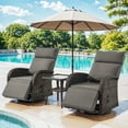 thumbnail image 3 of Bellefurn Outdoor Swivel Recliner Chairs,Patio Wicker Recliner Chairs Outdoor Lounge Chairs with Thickness Cushions,Adjustable Angle,Reclining Lounge Chair for Outdoor,Fire Pit,Pool,Garden, 3 of 13
