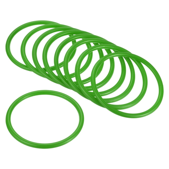 Unique Bargains 8.5cm Plastic Carnival Ringtoss Rings Hoop Party Favor Game, Green 12 Pack
