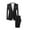 Black, variant on Penkiiy Blazer Set for Men Men's Fashion Suit Coat + Shirt + Suit Pants Three Piece Set Dark Blue Blazer