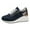 Blue, variant on IUJSOY Tennis Shoes Women Low Wedge Walking Shoes Trendy Lace up Sneakers Casual Athletic Shoes