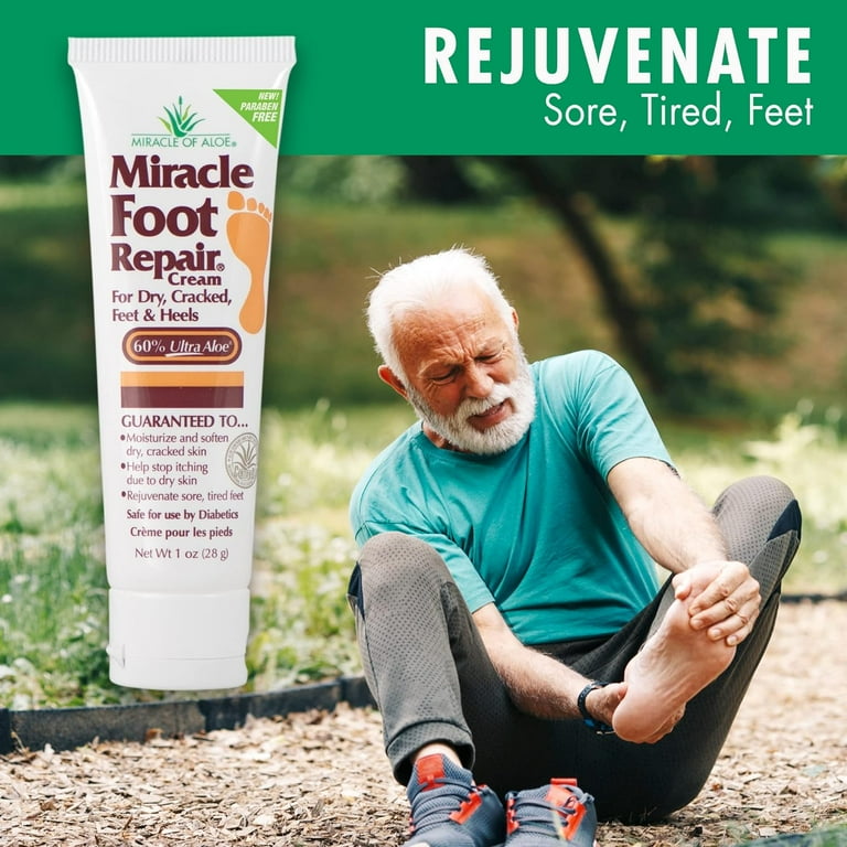 Miracle Foot Repair Cream (1 oz 12 Pack) Aloe Moisturizer for