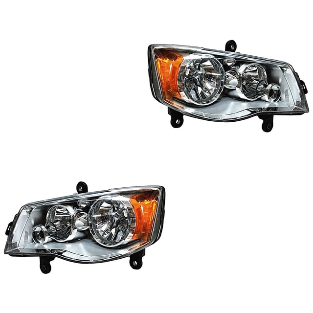 Par de Faros Caravan 2011 A 2015 Dodge Fondo crom TYC .