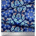 thumbnail image 2 of Soimoi Silk Fabric Mandala Ethnic Printed Craft Fabric by The Yard 42 Inch Wide, 2 of 3