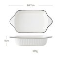 thumbnail image 2 of Scandinavian Creative Baking Plate Household Ceramic Rectangular Plate Salad Bowl Kitchen Tableware, 2 of 6