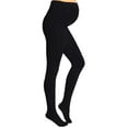 thumbnail image 2 of Plush Maternity Fleece-Lined Full-Foot Tights Black, 2 of 4