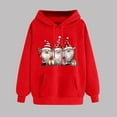thumbnail image 2 of XIAOCHA Women Hoodies Christmas Graphic Hoodie Pullover Sweatshirt Festive Holiday Print Long Sleeve Pocketed Top Comfortable Winter Wear, 2 of 3