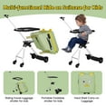 thumbnail image 6 of ADVWIN 2-in-1 Kids Ride on Suitcase, 20" Hardside Travel Luggage with Seat, Carry on Luggage with Detachable Trolley for Toddler Baby Travel Flight, with Luggage Tags & Cushion (Green, 20-in), 6 of 12
