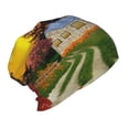 thumbnail image 2 of Honeii Fall Village Scenery Print Kids Knit Beanie Watch Hat ,Knit Cap for Boys and Girls, 2 of 7