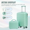 thumbnail image 5 of 14"/20" 2 pcs/set in ABS Spinner Wheel Luggage, with Combination Lock,14" Cosmetic Case, 5 of 12