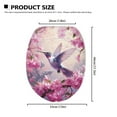 thumbnail image 5 of ZIATUBLE Hummingbird Toilet Lid Seat Cover Cherry Blossom Soft Flannel Elongated Toilet Lid Cover for Home with Elastic Band Toilet Seat Cover Protector Universal Home Accessories, 5 of 6
