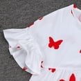 thumbnail image 4 of Vestido HUOGUO casual holgado con estampado de mariposas para mujer, 4 of 5