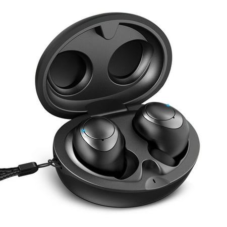 TSV True Wireless Earbuds Headphones – Real Touch Control Bluetooth 5.0 Mini in Ear Wireless Earbuds, 5 Playing Time, Waterproof Sports Earphones Headset, Built in Microphone for Phone