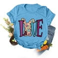 thumbnail image 1 of EGNMCR Easter T-Shirts à Imprimé pour Femmes T-Shirts Graphiques T-Shirts pour Femmes T-shirt Décontracté Ample à Col Rond à Manches Courtes Blouse à Imprimé de Lettres T-shirt T-shirt pour Femmes, 1 of 4