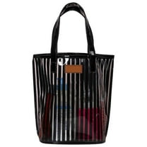 Transparent Cosmetic Tote Bag with Handle Travel Makeup Organizer Carry Pouch Washable Beach Wallet for Women