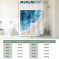 thumbnail image 5 of Blue Beach Coastal No Hook Shower Curtain with Snap in Liner, Summer Ocean Seaside Nautical Double-Layer Waterproof Fabric Shower Curtains for Bathroom Hotel Bathtub, Mesh Top 60"x72", 5 of 9