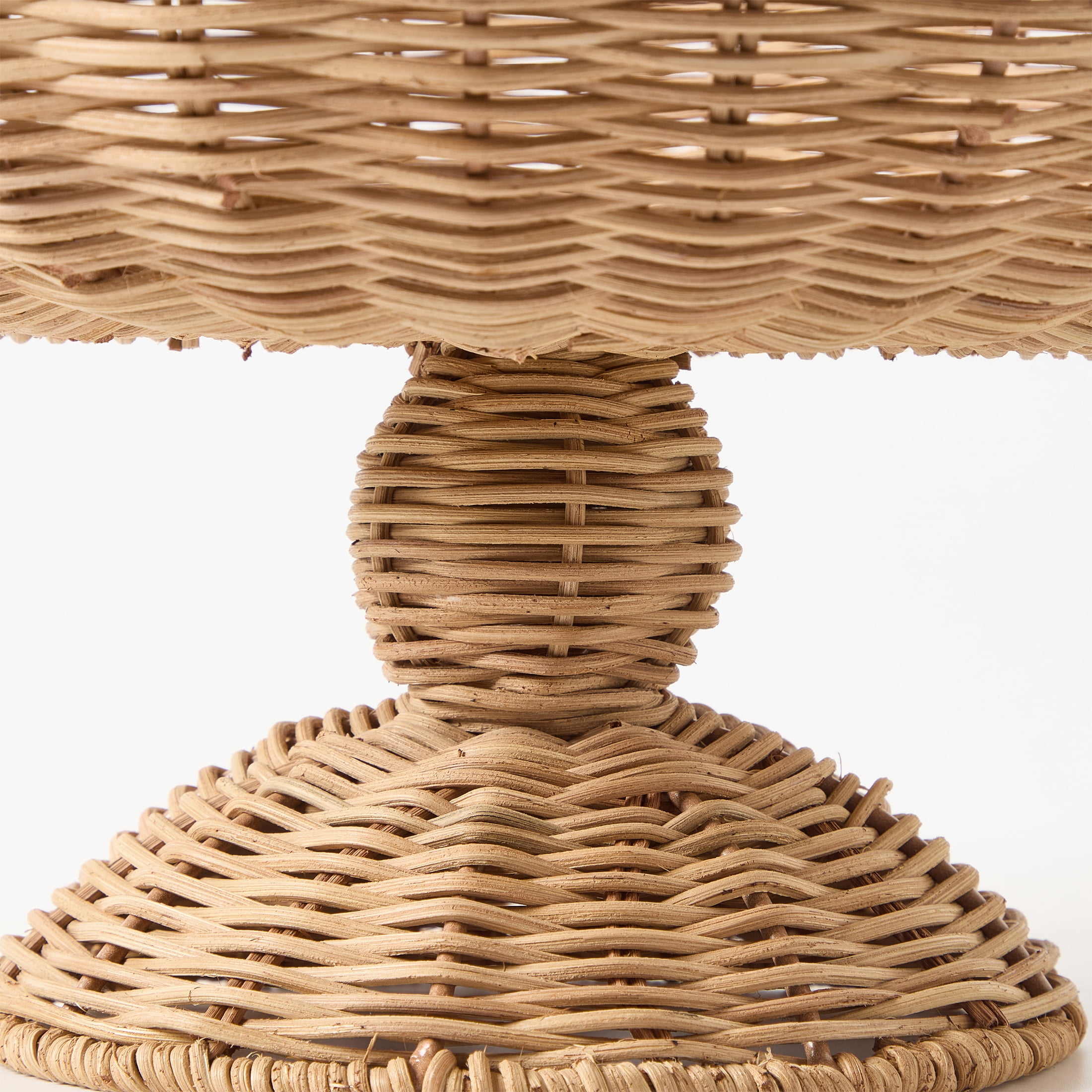 Rattan Scalloped Decorative Bowl, 7", by My Texas House