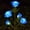 Blue, variant on [Upgraded 5 Flowers] Solar Lights Outdoor Garden Decor Rose Stake Lights, Waterproof Realistic Artificial Flowers for Outdoor Flower Bed Patio Yard Pathway Memorial Cemetery Grave Decorations, Blue