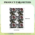 thumbnail image 4 of Lsque Skulls Roses Premium Golf Towel - Ultra Absorbent and Quick Drying Microfiber Towel with Carabiner - Gift for Men -24" X 16", 4 of 8