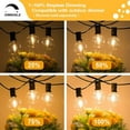thumbnail image 5 of SUNTHIN Outdoor String Lights, 97FT Patio Lights with 49 G40 Clear LED Bulbs(1 Spare), Waterproof Hanging Lights String for Outside Backyard, Porch, Bistro, Party, Garden Gathering, 5 of 7