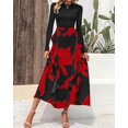 thumbnail image 5 of FreshPretty Womens Floral Maxi Dress Spring Summer Casual Crewneck Long Sleeve Ruffle Flowy Cocktail Wedding Guest Dresses, 5 of 7