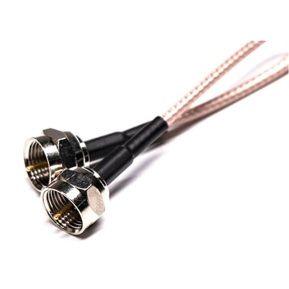 75 ohm Coaxial Cable with F connectors - 2 foot