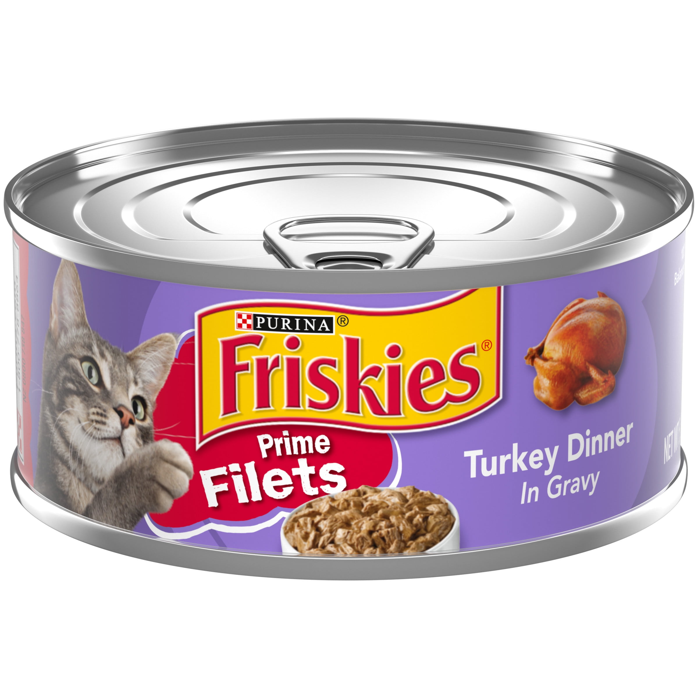 Friskies Prime Filets Turkey Gravy Wet Cat Food, 5.5 oz Can