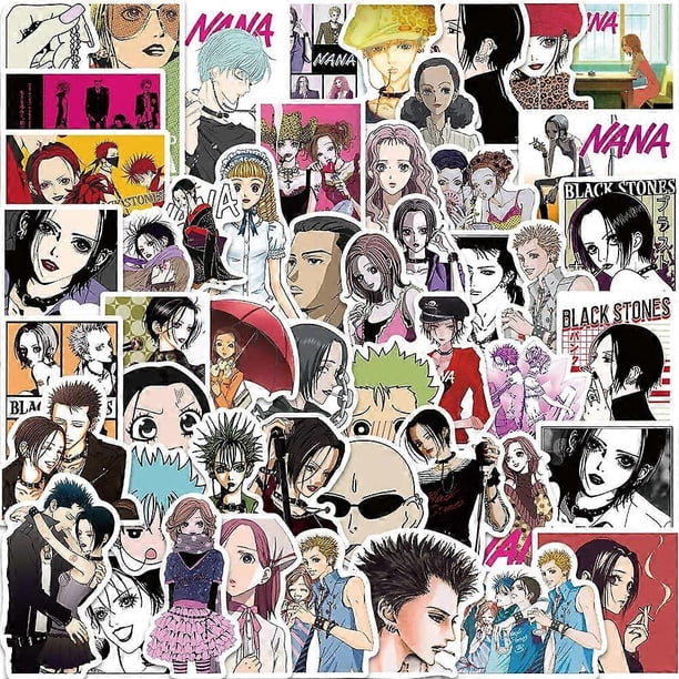 Anime Nana Stickers,Popular Classic Anime Stickers 50PCS Waterproof Vinyl Decals for Bumper Cars Computer Scrapbook Guitar Luggage