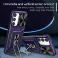 thumbnail image 5 of for Galaxy S23 Case Heavy Duty with Camera Cover, Build in Kickstand & Magnetic Car, Military Grade Armor Protection Cover,Sturdy Rugged Shockproof Case For Samsung Galaxy S23, Purple, 5 of 10