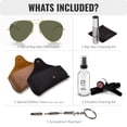 thumbnail image 2 of Ray-Ban RB3825 OLD AVIATOR POLARIZED Pilot Shaped Sunglasses for Men & Women - Includes Official Rayban Eyewear Kit - Ideal Formal & Casual Wear Sunglasses - Green Lens, 2 of 7