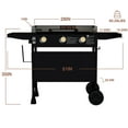 thumbnail image 2 of KingChii 3-Burner 28" Propane Griddle with Hard Cover for Camping, Tailgating, BBQ, Parties, Backyard & Patio, 2 of 11