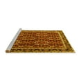 thumbnail image 2 of Ahgly Company Machine Washable Indoor Round Persian Yellow Traditional Area Rugs, 4' Round, 2 of 4