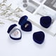 thumbnail image 5 of Qarigey Caja de almacenamiento para pendientes, estuche expositor de anillos, organizador en forma de corazón, collar, pulsera, cajas de transporte Ropa, zapatos y accesorios Miscelánea Azul blanco Qarigey AP016250-06, 5 of 6