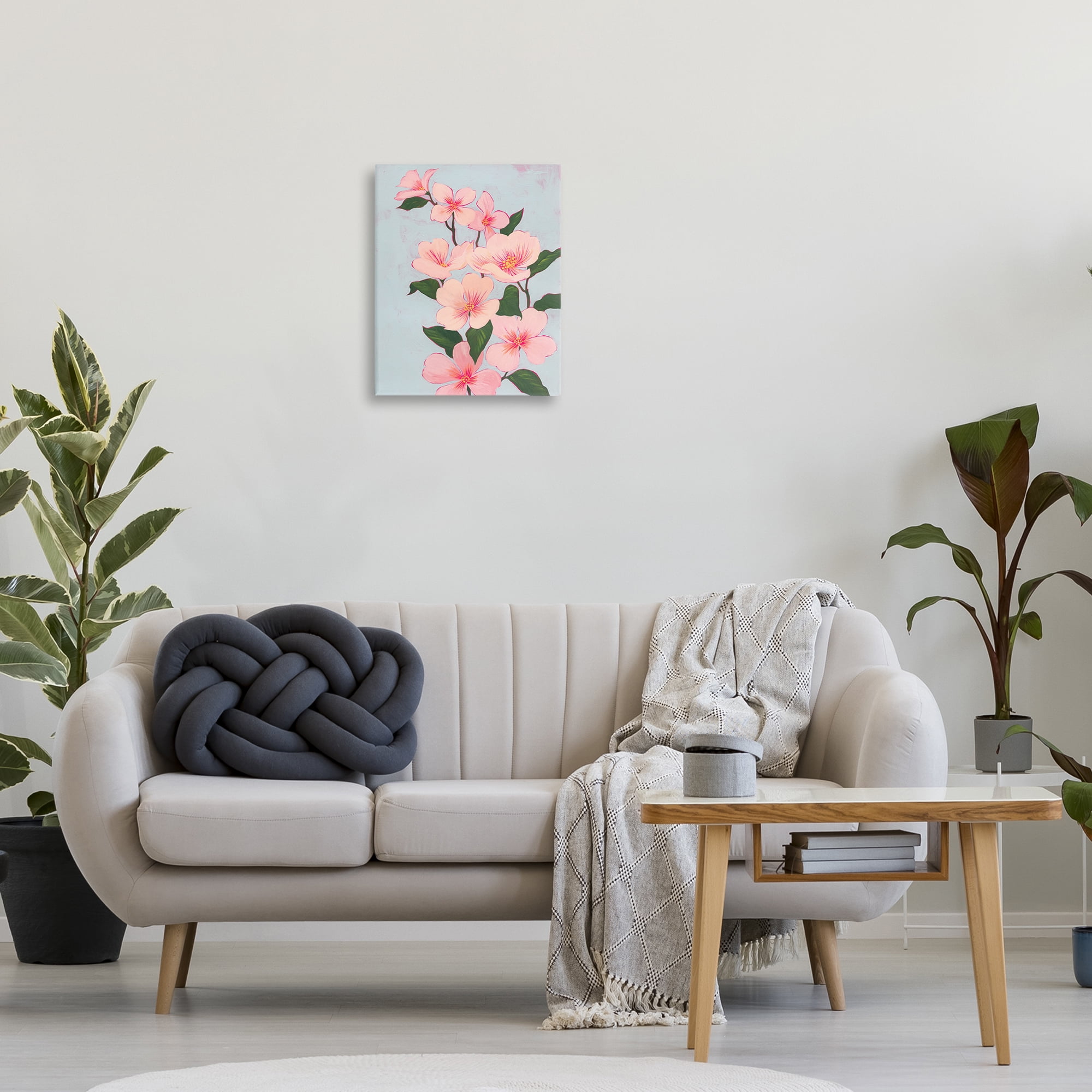 Stupell Industries Cherry Blossoms Vine Botanical & Floral Painting Gallery Wrapped Canvas Art Print Wall Art, 16 x 20
