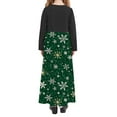 thumbnail image 6 of Little Toddler Girl Red Christmas Dress Cotton Long Sleeve Party Outfit Green 11-12 Years, 6 of 6