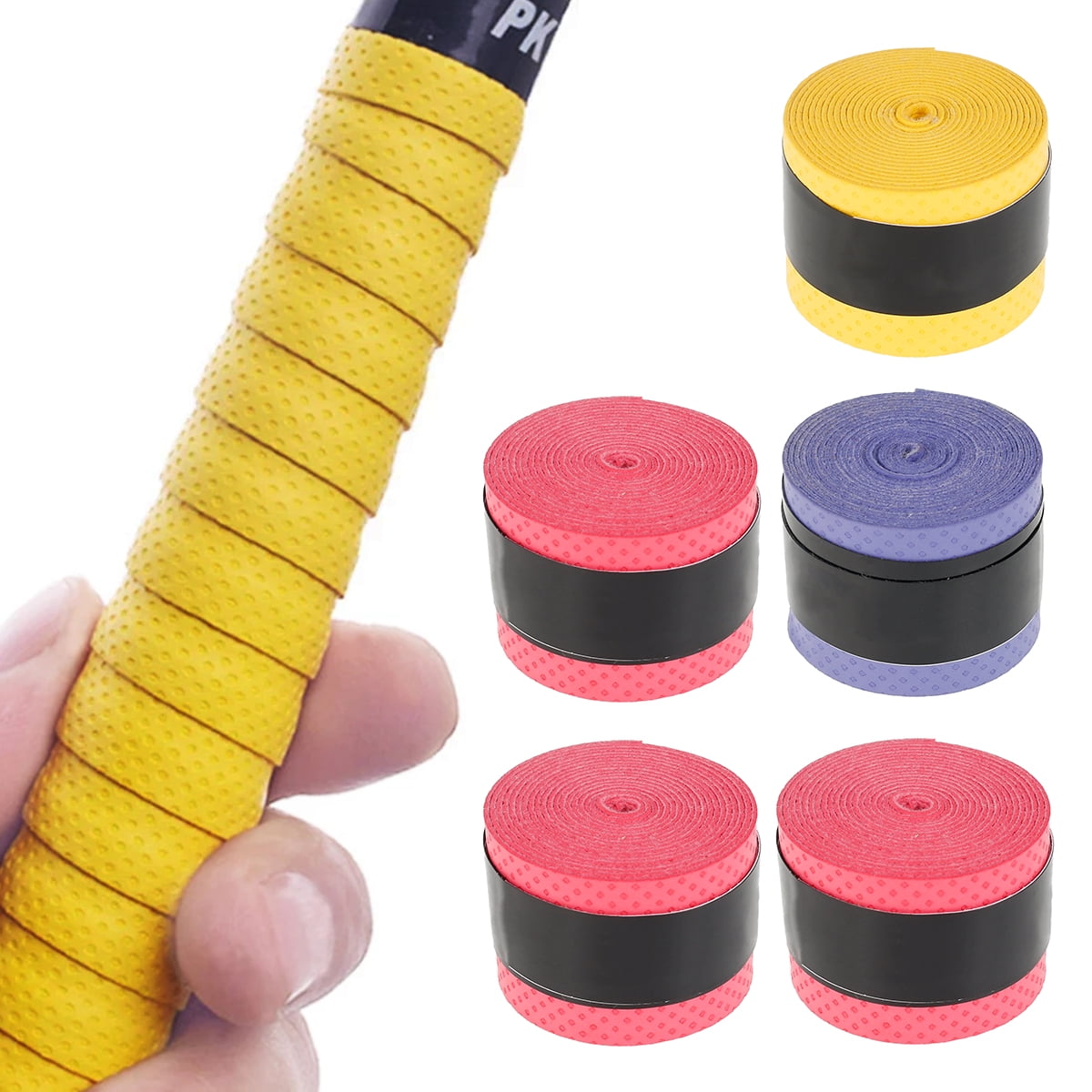 Anti Slip Racket Over Grip Roll Tennis Badminton Squash Handle Tape 5 Colors 