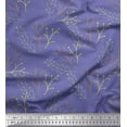 thumbnail image 1 of Soimoi Purple Georgette Viscose Fabric Dry Branches Tree Print Fabric by Yard 42 Inch Wide, 1 of 3