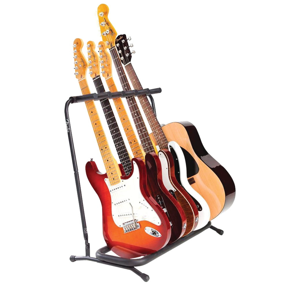 Genuine Fender 5 Space Folding Multi Stand for Acoustic or Electric Guitars