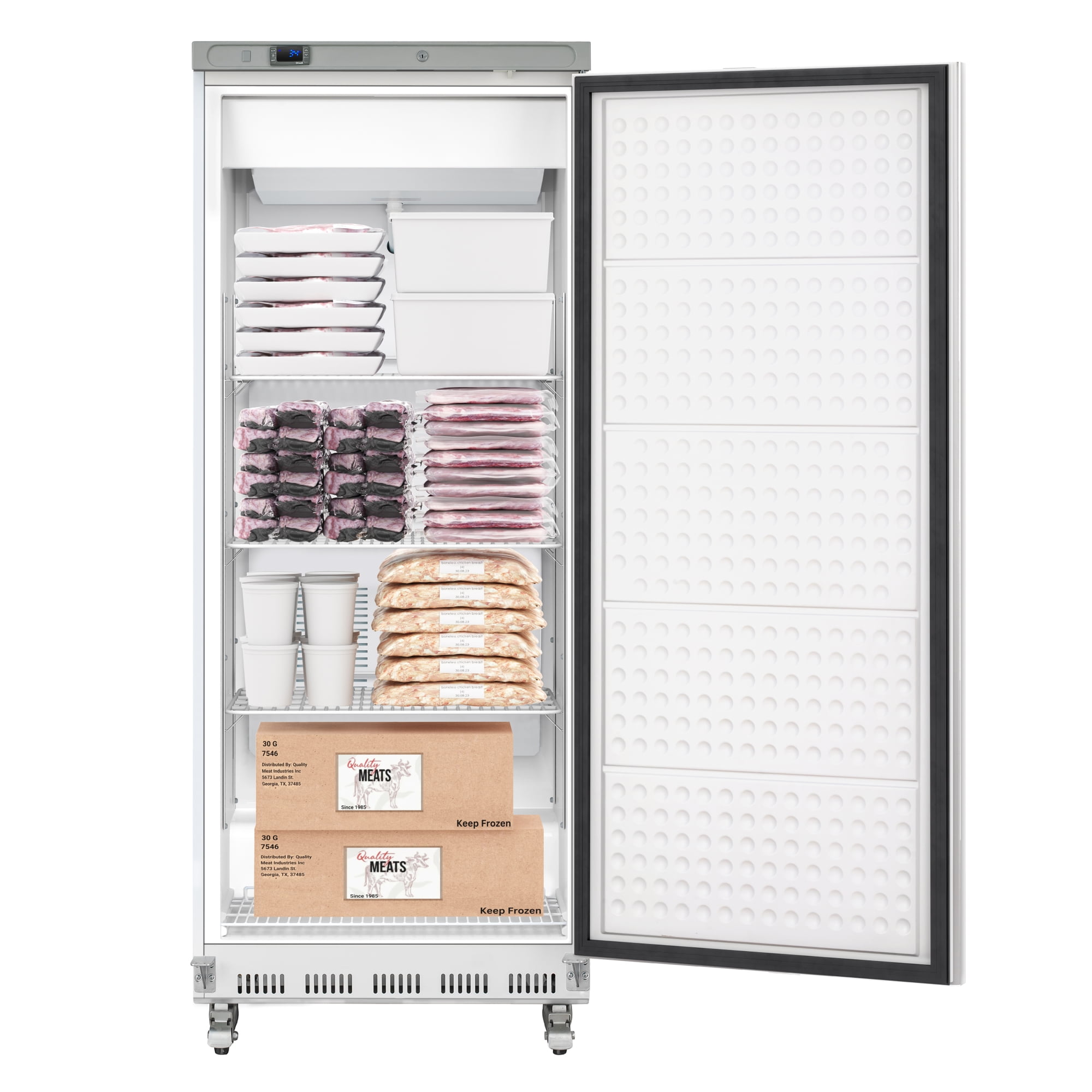 30 in. Commercial One Door Convertible Reach-In Refrigerator/Freezer with 25 Cu. Ft. Capacity in White, ETL Listed (KM-RIC-1DWH)
