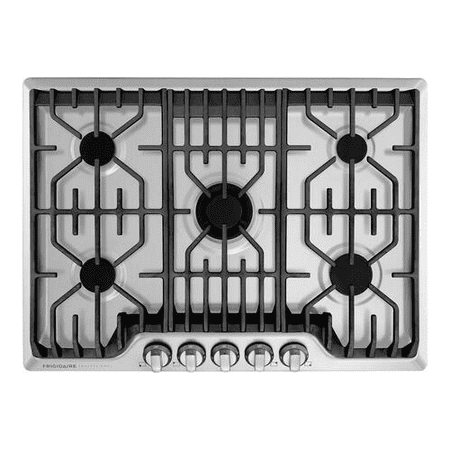 FPGC3077RS 30 Gas Cooktop with Griddle; 18;200 BTU PowerPlus Burner; Durable; Continuous Grates; PrecisionPro Controls in Stainless Steel