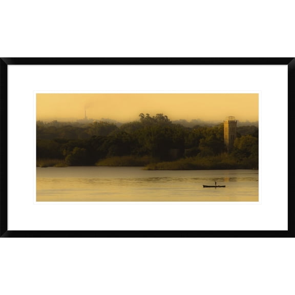 Global Gallery Lisandro Trarbach 'Fishing At Sunset' Framed Wall Art