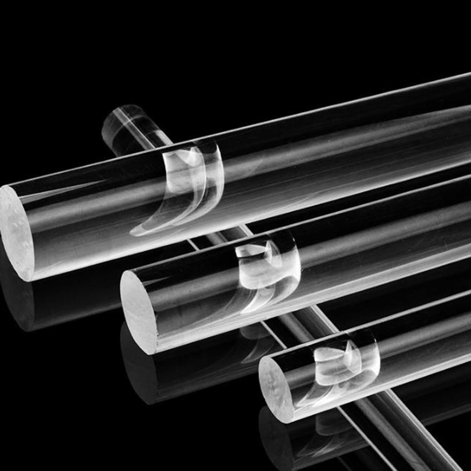 Solid Clear Plastic Acrylic Rod, Clear Acrylic Dowel Rods Round Sticks, Length 100cmfor DIY Crafts Lighting Gardening Decorations Cake Topper Rod