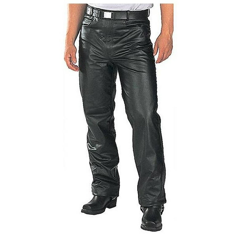 Button Fly Leather Pants for Men #MP1140BT