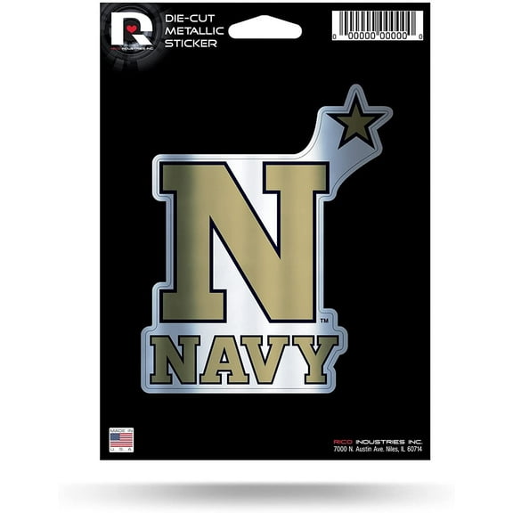 US Naval Academy Midshipmen Navy 5 Inch Sticker Decal Metallic Shimmer Design Flat Vinyl