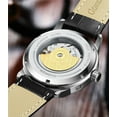 thumbnail image 6 of GUANQIN Men Calendar Moon Phase Multifunctional Vintage Wristwatch Analog Automatic Mechanical Self-Wind Stylish Wrist Watch Steel or Leather Band Sapphire Waterproof Luminous Business Clock, 6 of 9